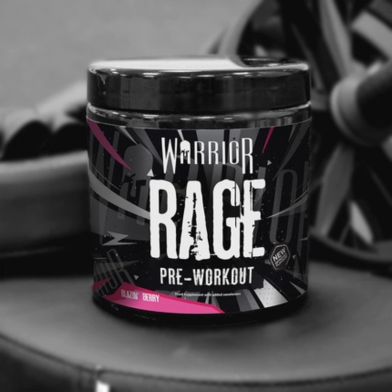Warrior Supplements RAGE Pre Workout Powder Blazin' Berry 392g