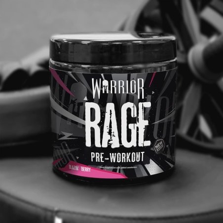 Warrior Supplements RAGE Pre Workout Powder Blazin' Berry 392g
