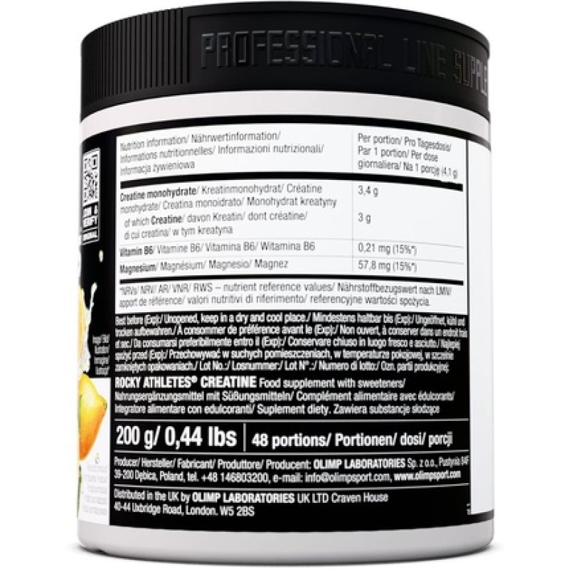 Olimp Rocky Athletes Creatine 200g Citrus Lemonade Creatine Monohydrate
