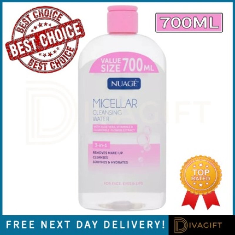 Nuage Micellar Cleansing Water 3 in 1 with Vitamin E, Aloe Vera, and Chamomile 700ml