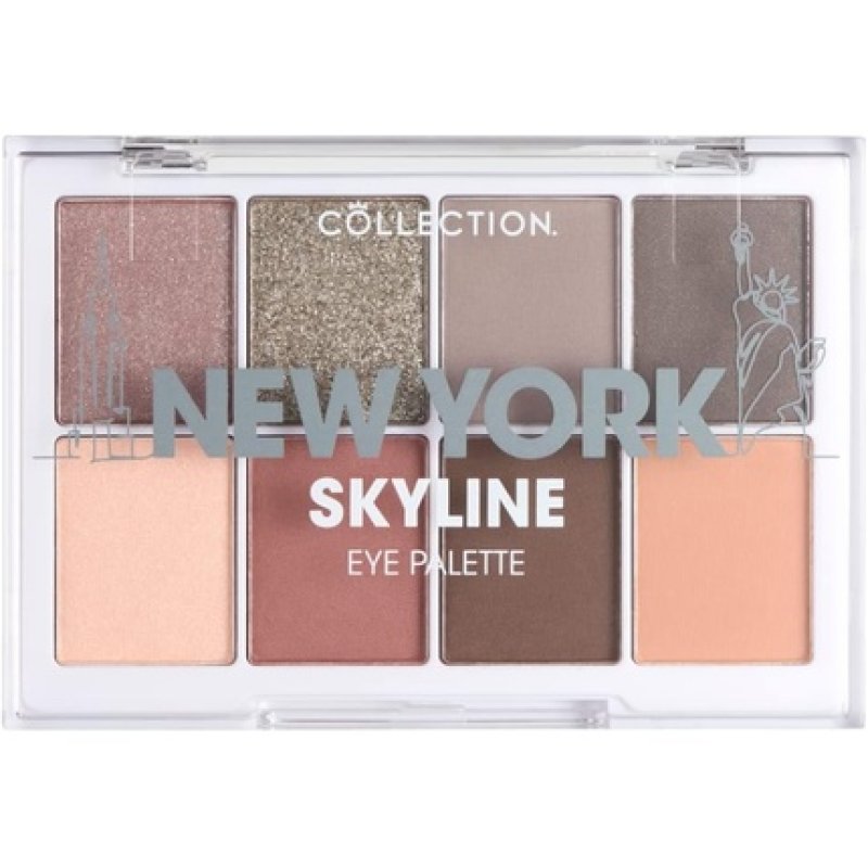 Collection Cosmetics Intensely Pigmented Colour Eye Shadow Palette with 8 Stunning Shadows Matte and Metallic Shades