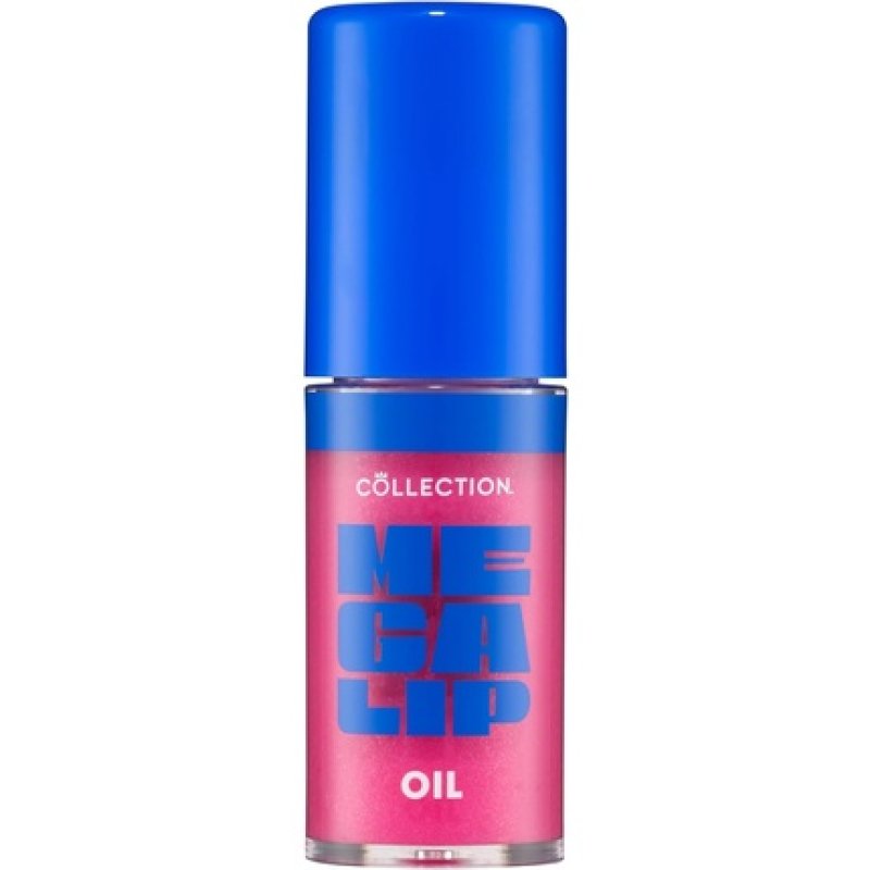 Collection Cosmetics Mega Lip Oil Moisturising High Shine Lip Oil Non-Sticky Fat Applicator Infused with Squalene and