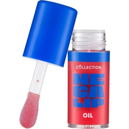 Collection Cosmetics Mega Lip Oil Moisturising High Shine Lip Oil Non-Sticky Fat Applicator Infused with Squalene and