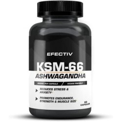 EFECTIV Nutrition KSM-66 Ashwagandha 600mg Herbal Supplement 60 Capsules