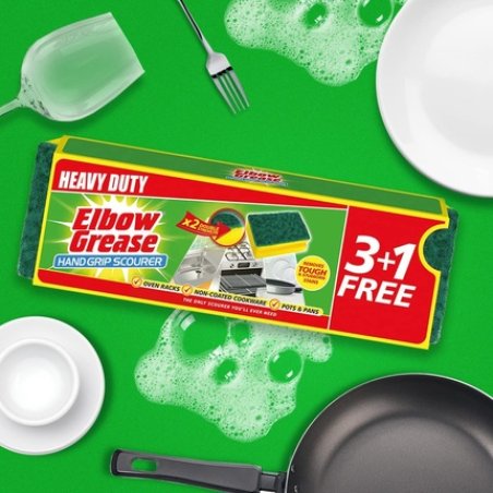 Elbow Grease® Hand Grip Scourer 4pk