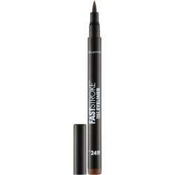 Collection Cosmetics Fast Stroke Felt Tip Eyeliner with Fine Tip Long Lasting 24h Quick Drying Formula 4ml Brown