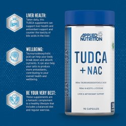 Applied Nutrition TUDCA NAC Liver & Antioxidant Support Supplement 90 Capsules 800mg - 30 Servings