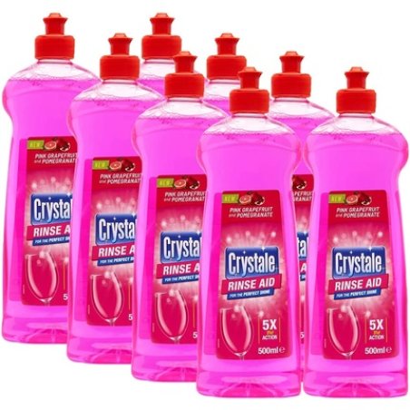 Crystale Dishwasher Rinse Aid - Pink Grapefruit And Pomegranate - 8 Pack Of