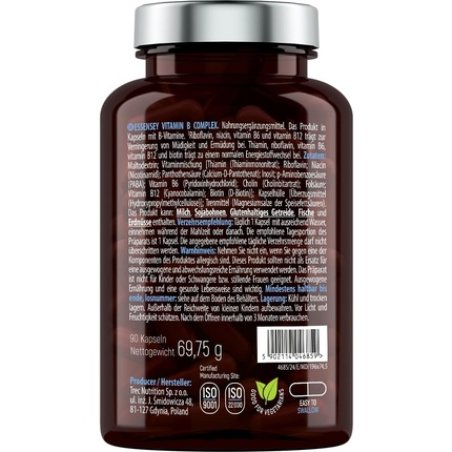 Essensey Vitamin B Complex with 11 Active Ingredients including Biotin and Folic Acid