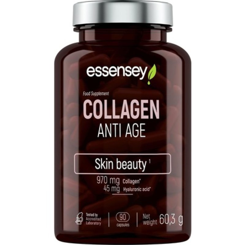 Essenesy Collagen Anti-Aging 90 Vegan Capsules with Hyaluronic Acid and Vitamin C
