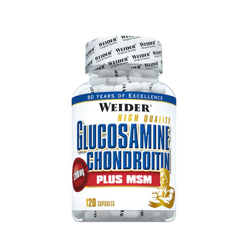 Weider Glucosamine Chondroitine Plus MSM agent chondoprotecteur 120 pièce(s) Usage interne Gélule