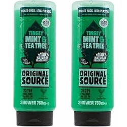 Original Source Xxl Shower Gel Mint & Tea Tree, 2 X 750 Ml