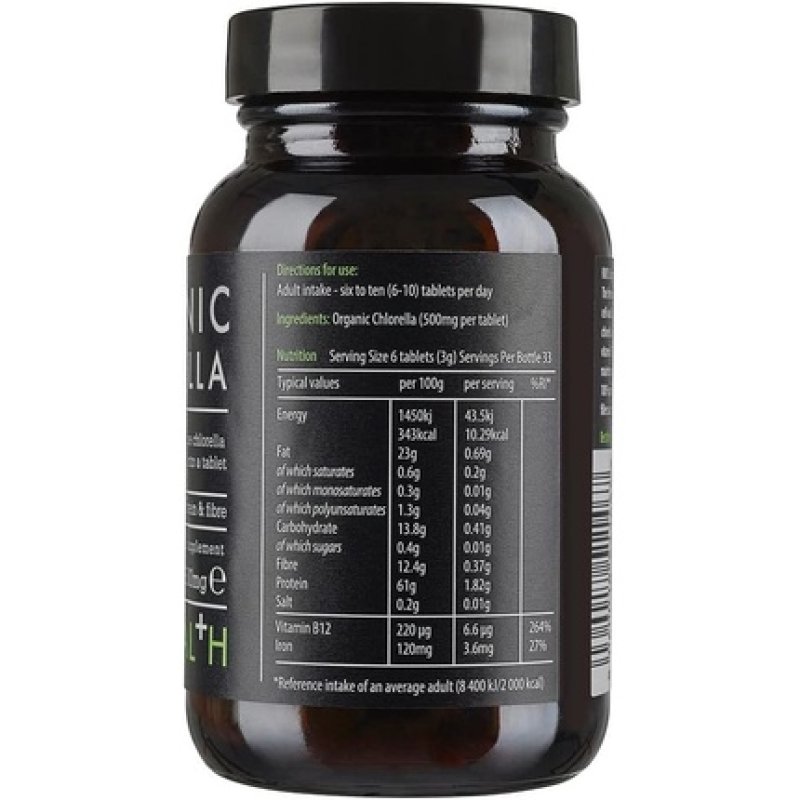 KIKI Health Organic Chlorella Tablets 200 Tablets 500mg
