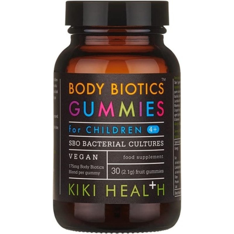 KIKI Health Body Biotics Gummies for Children 4 SBO Probiotics 30 Gummies - Made with Real Fruit