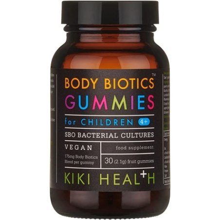 KIKI Health Body Biotics Gummies for Children 4 SBO Probiotics 30 Gummies - Made with Real Fruit