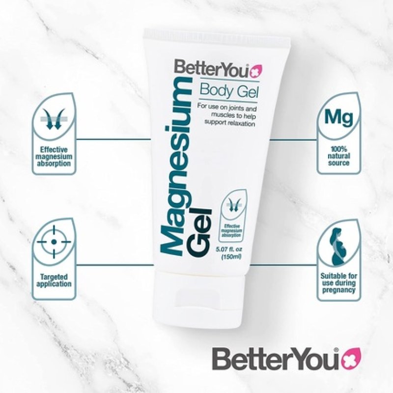 BetterYou Magnesium Body Gel Pure Clean and Natural Source of Magnesium Chloride 150ml