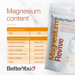 BetterYou Magnesium Revive Bath Flakes with Grapefruit and Eucalyptus 750g