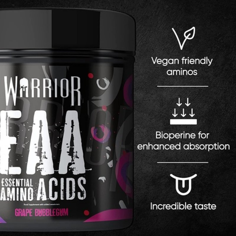Warrior EAA Essential Amino Acids Grape Bubblegum 360g