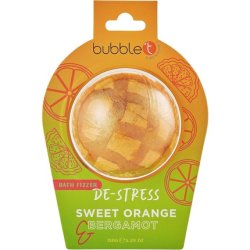 Bubble T Cosmetics De-Stress Bath Bomb Fizzer Sweet Orange & Bergamot 150g