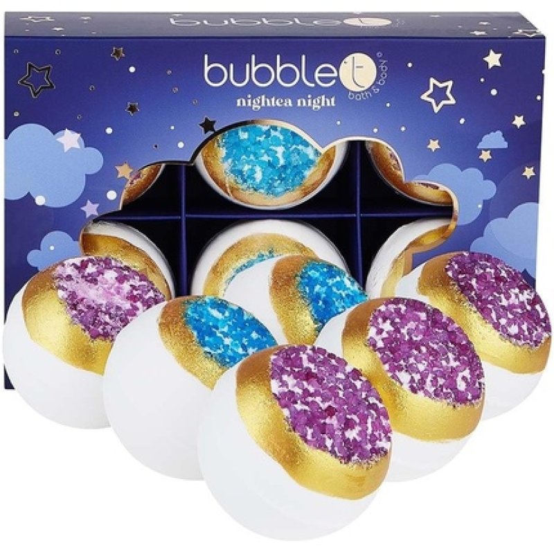 Bubble T Night Bath Fizzer Geode Set