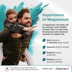 BetterYou Magnesium Glycinate Citrate & Malate Supplement 1942mg