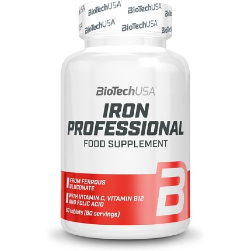 Biotechusa Iron Professional Organic Iron Gluconate with Vitamin C and B12