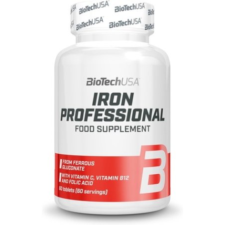 Biotechusa Iron Professional Organic Iron Gluconate with Vitamin C and B12