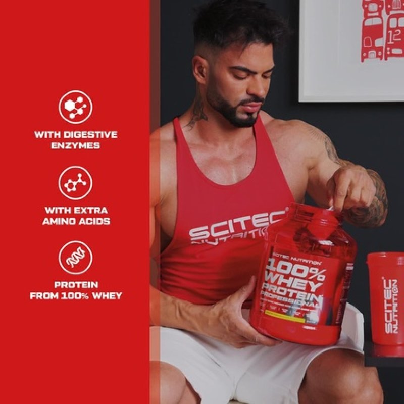 Scitec Nutrition 100% Whey Protein Professional Enhanced with Extra Amino