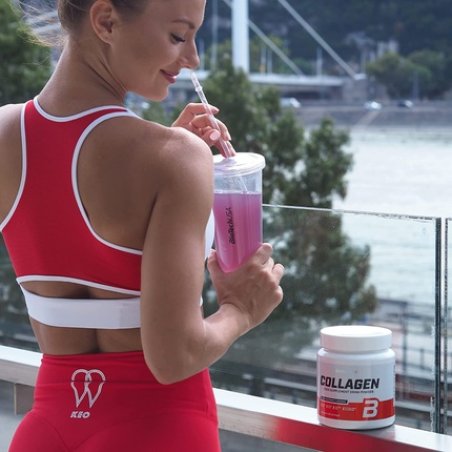 BioTechUSA Collagen Drink Powder with Collagen, Hyaluronic Acid, Vitamin C and Vitamin E 300g Black Raspberry