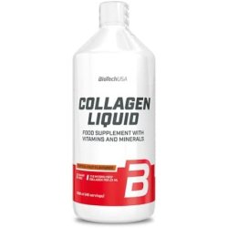 BioTechUSA Collagen Liquid Flavored Dietary Supplement Drink with Vitamins Minerals and Sweeteners 1000ml Tropical Fruit