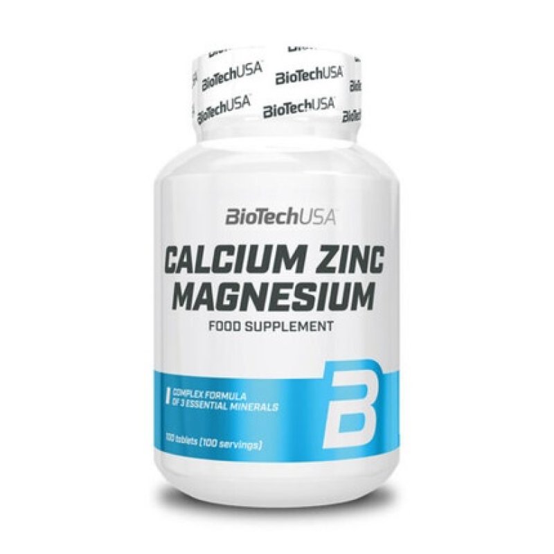 Biotech USA Calcium Zinc Magnesium 100 Tablets