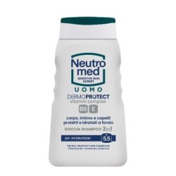 Neutromed Dermoprotect 3 In 1 Shower Shampoo 250 Ml With Ginseng And Monoi Flowers