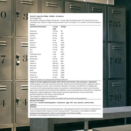 Ostrovit Aqua Kick 300g Vitamin & Mineral Strawberry Intra & Post Workout