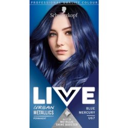 Schwarzkopf LIVE Urban Metallics Vibrant Blue Hair Dye with Coconut Oil 1 Count