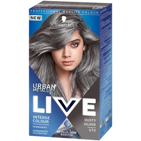 Schwarzkopf Live Urban Intense Metallic Hair Color U72 Dusty Silver 160ml