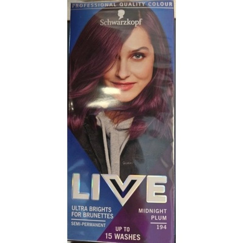 Schwarzkopf Live Ultra Brights Midnight Plum 194 Semi-Permanent Hair Color