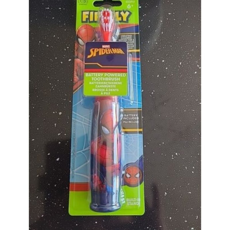 Children Spiderman Firefly Kid Electric Toothbrush Battery Operated