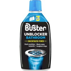Buster Bathroom Drain Unblocker 900ml Fast Acting Plughole and Sink Unblocker