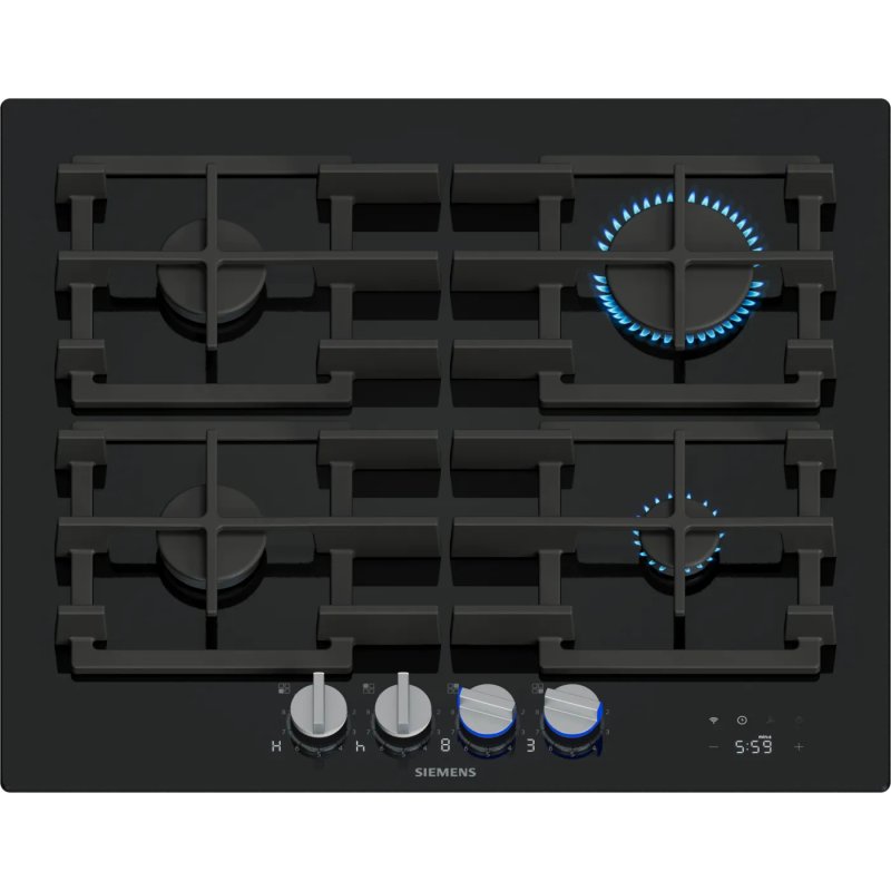 Siemens iQ700 ER6A6PH40 hob Black Built-in 59 cm Gas 4 zone(s)