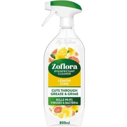 Zoflora Lemon Zing Multipurpose Disinfectant Cleaner, 800ml