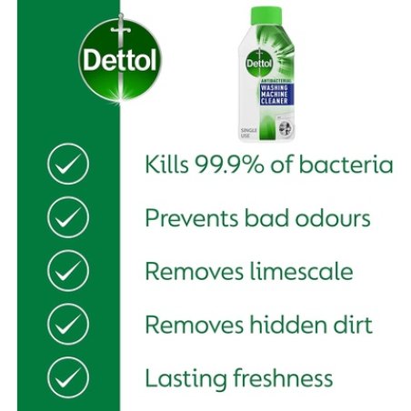 Dettol Original Antibacterial Washing Machine Cleaner 250ml 250 Ml Pack Of 1