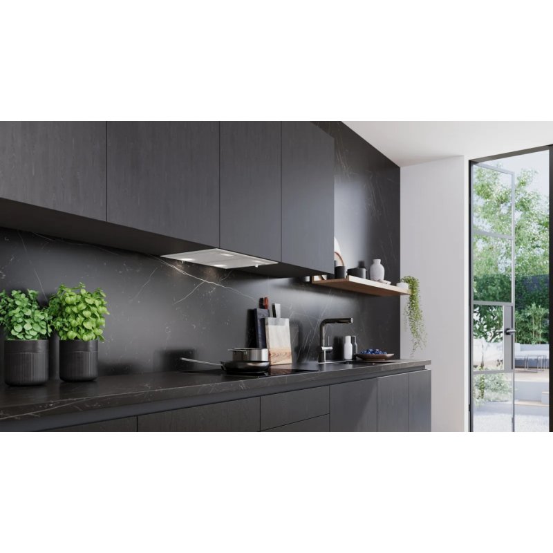 Siemens iQ300 LB55566 cooker hood Built-in Metallic, Silver D 604 m³/h