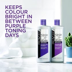 PRO:VOKE Touch Of Silver Colour Care Shampoo 1L Daily Colour Protect Prolongs Colour and Adds Shine