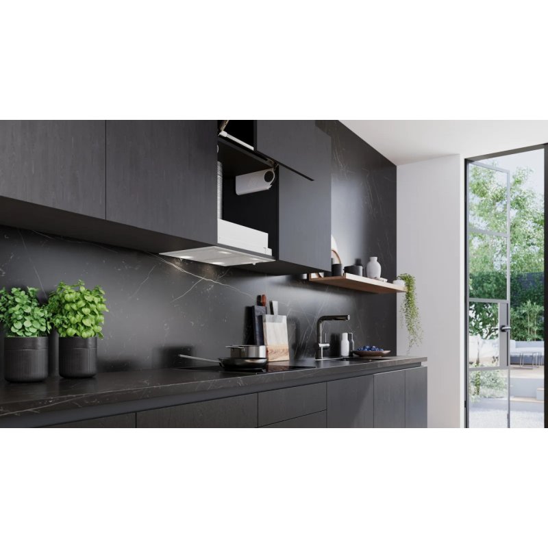 Siemens iQ300 LB55566 cooker hood Built-in Metallic, Silver D 604 m³/h