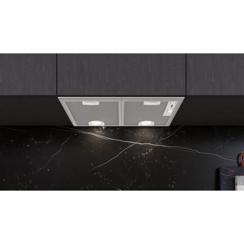 Siemens iQ300 LB55566 hotte Intégré Métallique, Argent D 604 m³/h