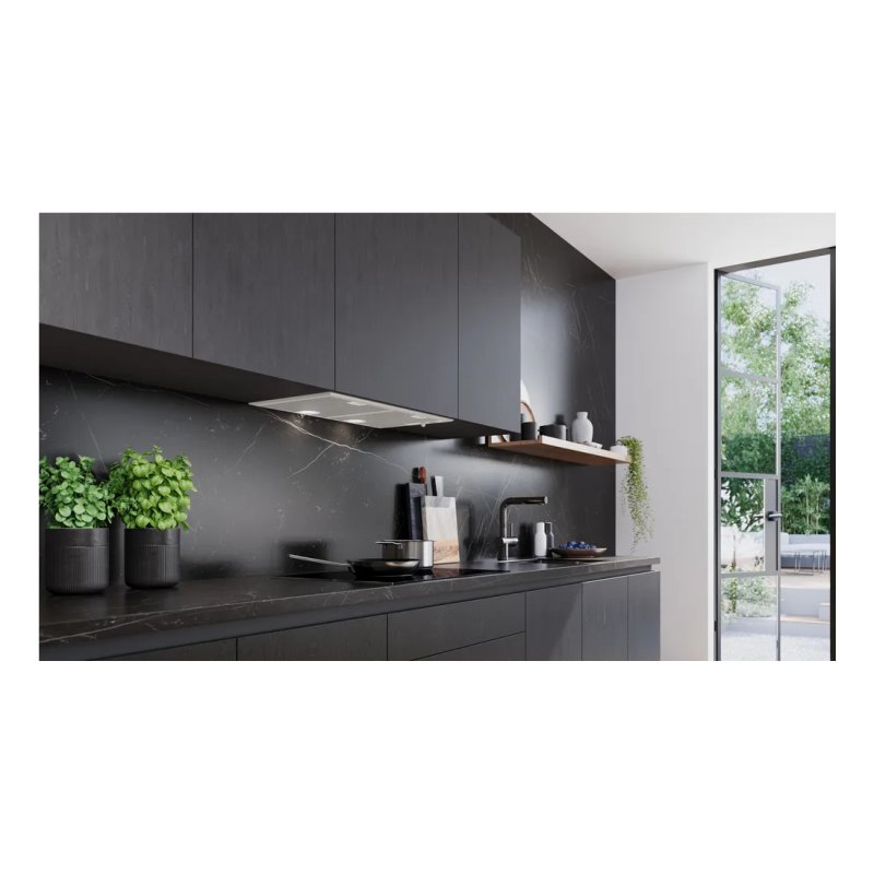 Siemens LB75566 cooker hood Built-in Metallic, Silver D 614 m³/h