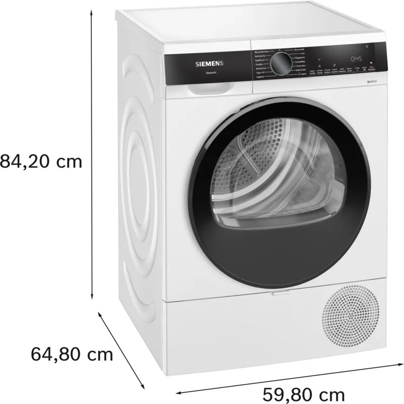Siemens iQ500 WQ33G2D41 tumble dryer Freestanding Front-load 9 kg White