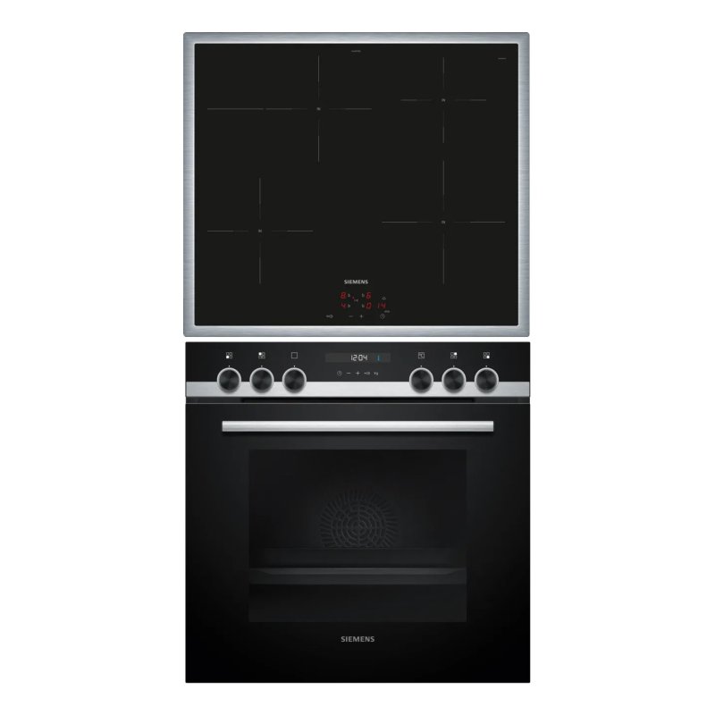 Siemens HE517BBS4 EI645CFB6E set d'appareils de cuisine Plaque avec zone à induction Four électrique