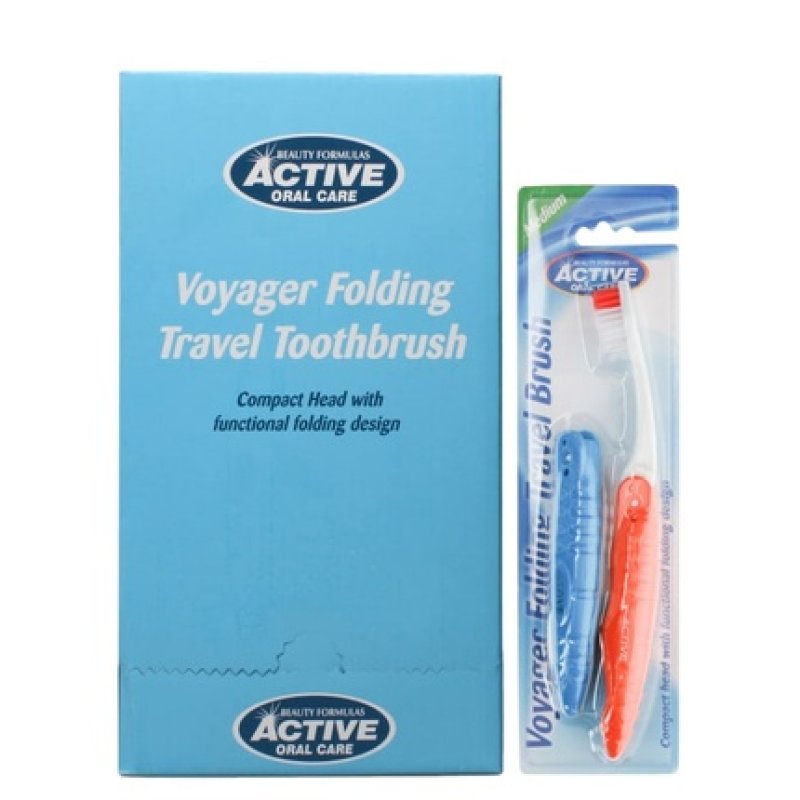 Beauty Formulas Active Toothbrush Travel Folding 2s Cdu 12