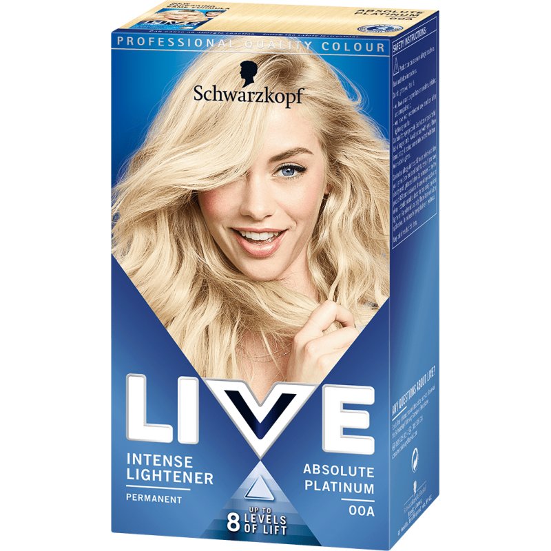 Schwarzkopf Live XXL Colour Intense Permanent Coloration 00a Absolute Platinum